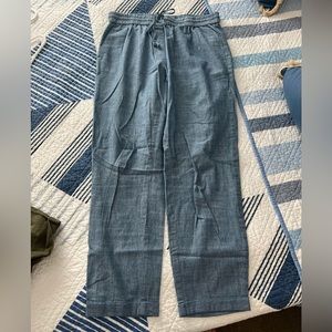 J. Crew Blue/Denim Linen Pants